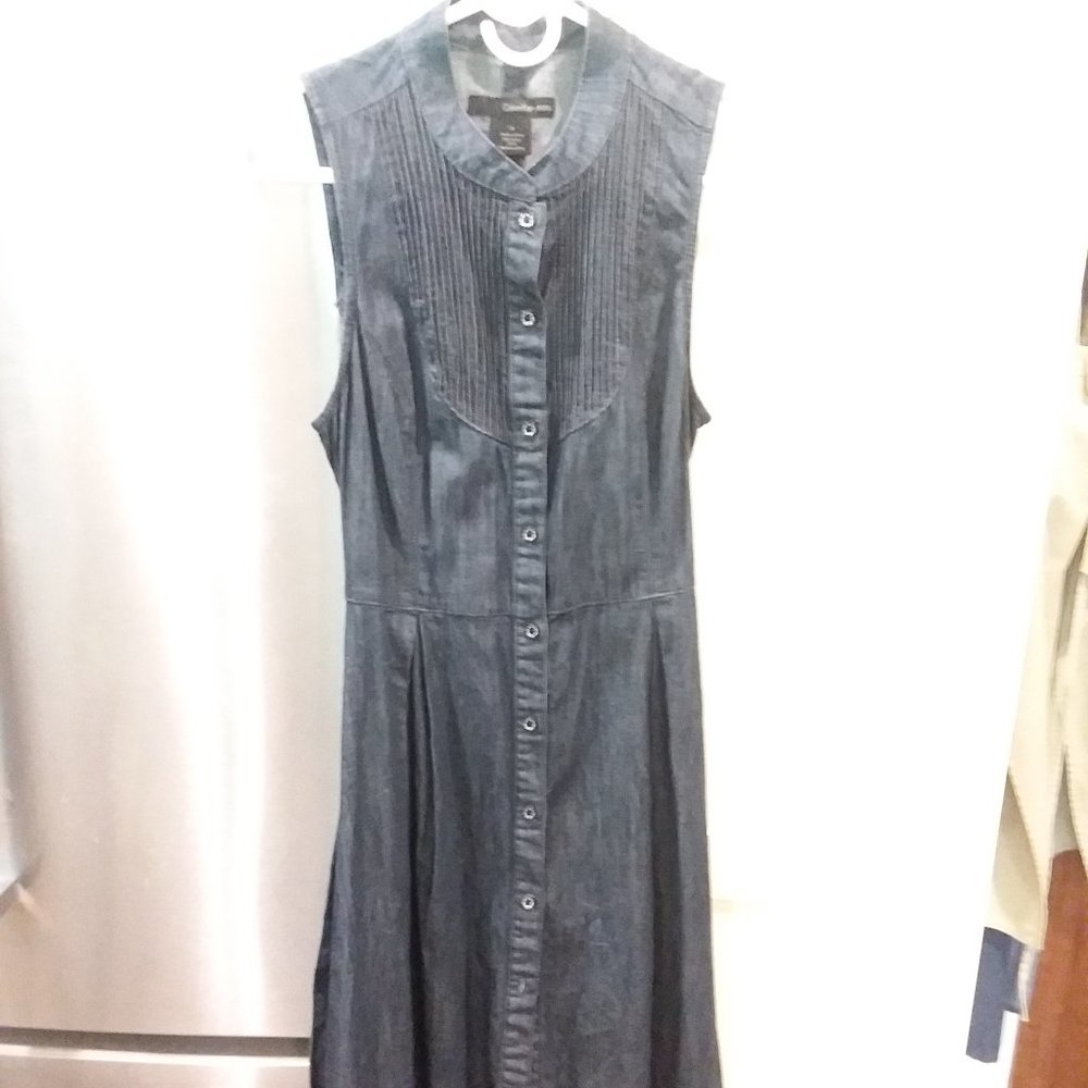 Calvin Klein Jeans Dark Denim Chambray Dress Medium